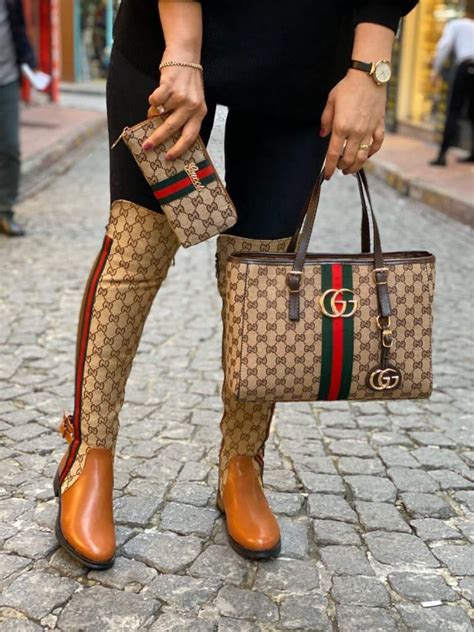 gucci bag and shoe set|Gucci boots tiktok.